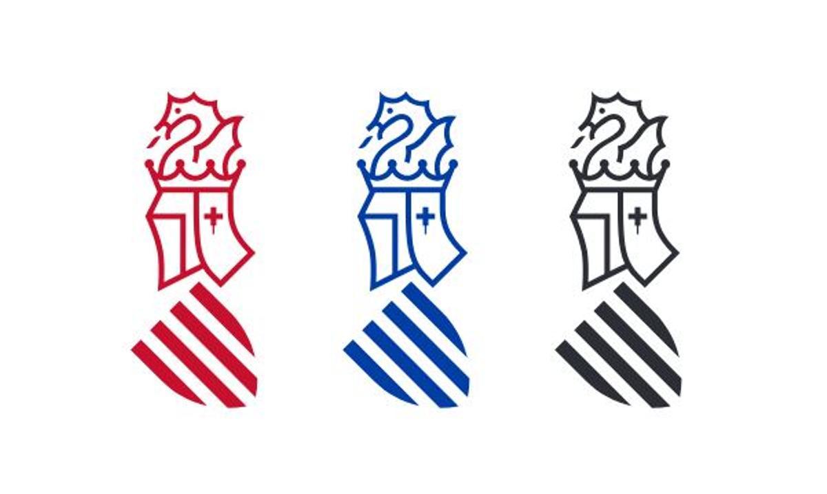 El símbolo de la Generalitat, en el nuevo manual de identidad con el azul como color corporativo.