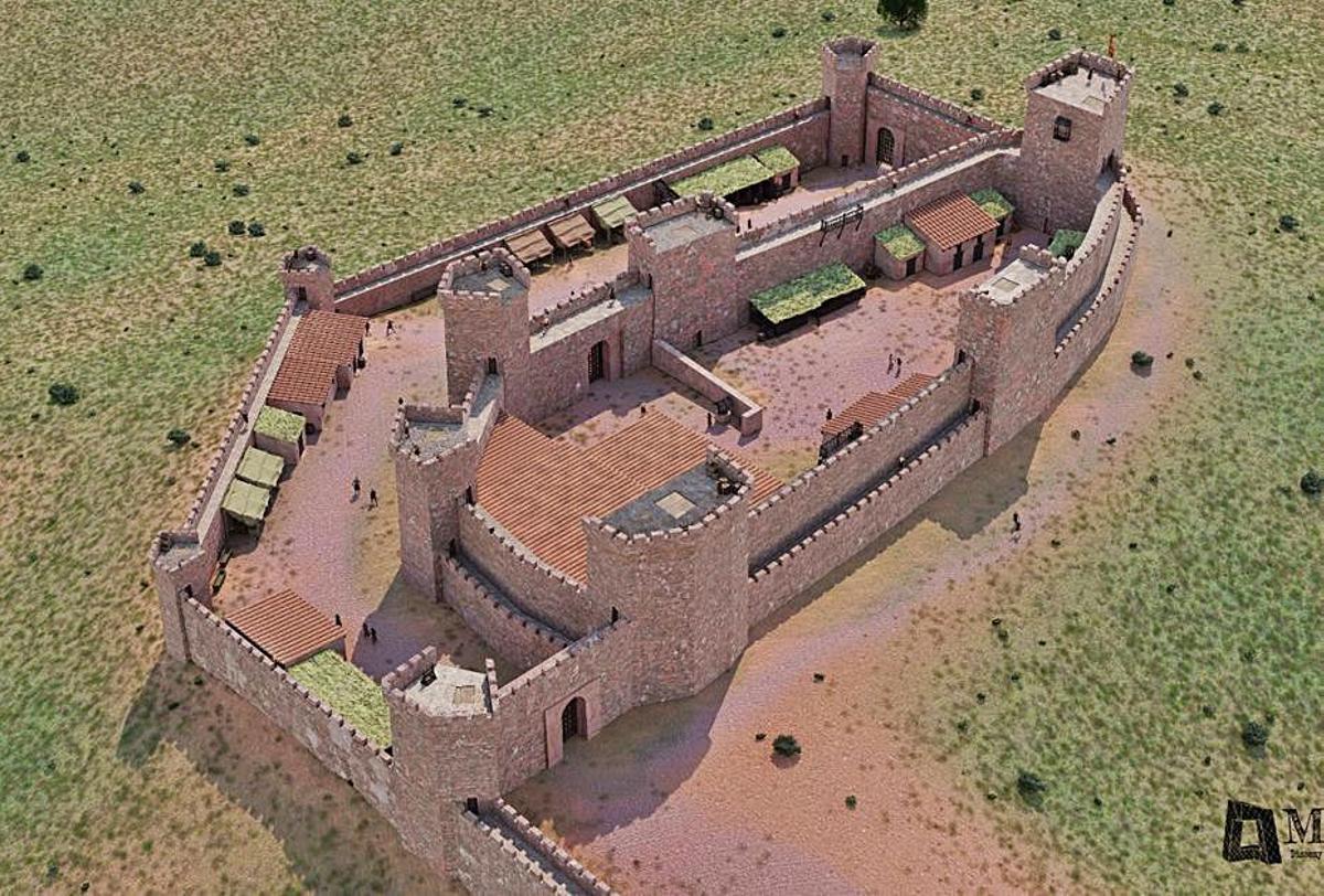 Recreació 3D de El Castell de El Puig de Santa María. | A.P.