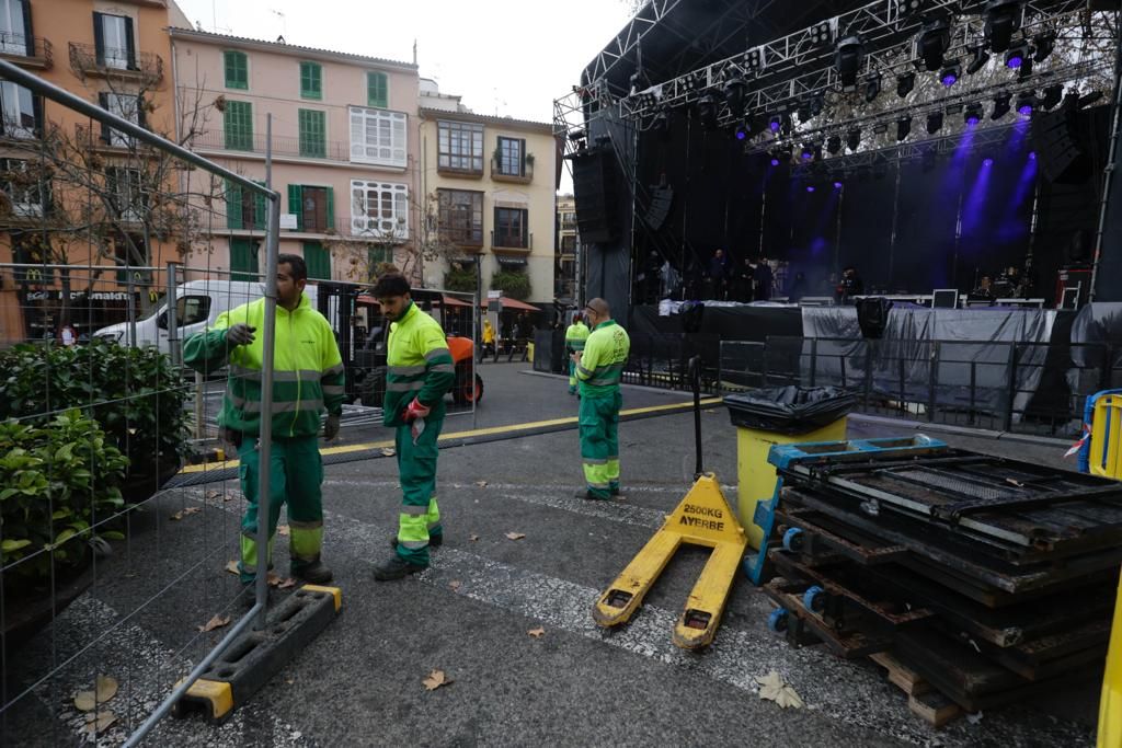 Palma se prepara para un Sant Sebastià pasado por agua