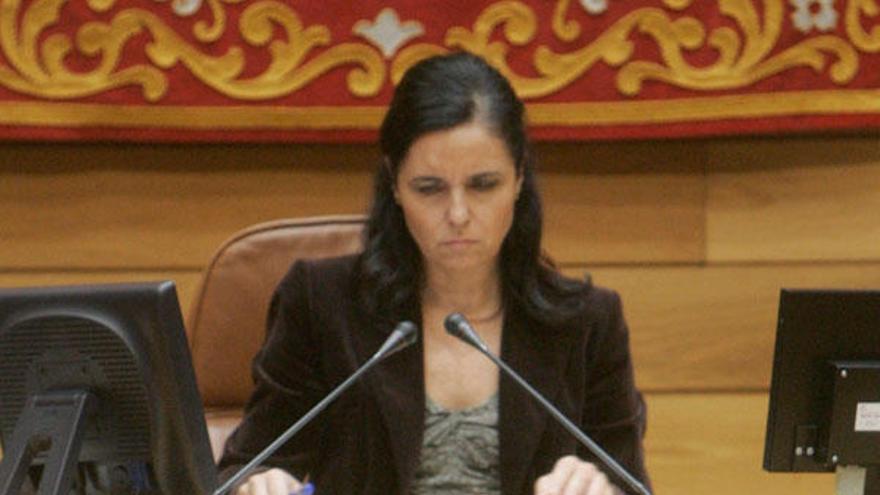 Rojo y Feijóo, en el Parlamento de Galicia.