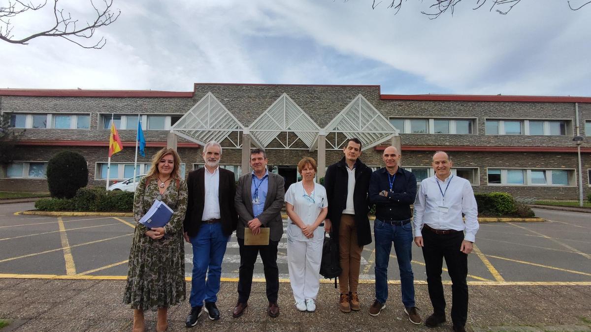 La visita de Aquilino Alonso al centro hospitalario el pasado viernes.