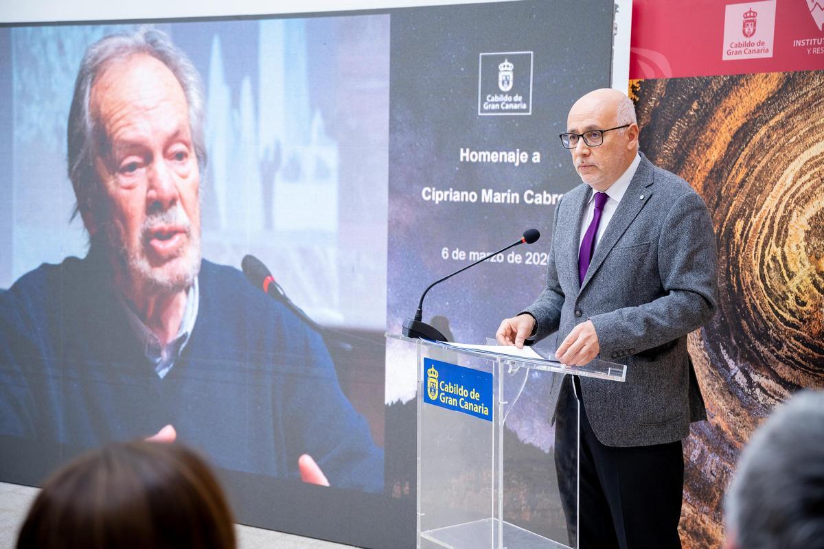 Homenaje del Cabildo de Gran Canaria a Cipriano Marín Cabrera