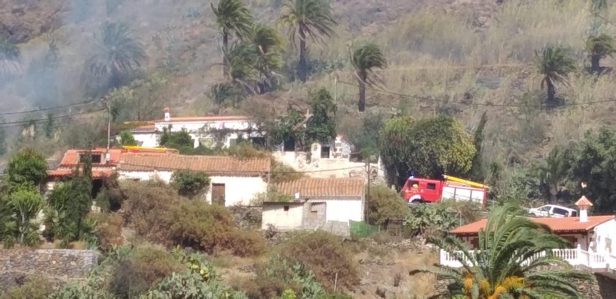 Incendio forestal en Fataga Incendio forestal en Fataga