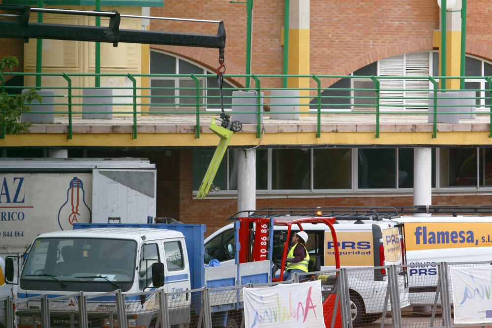 Las obras de acondicionamiento de la ciudad deportiva de Carranque como hospital de campaña continúan con la previsión de que finalicen en esta semana.