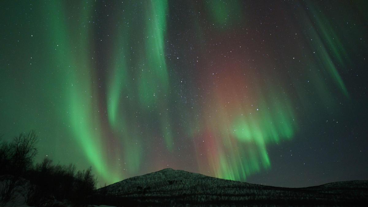 Auroras boreales en la Laponia sueca