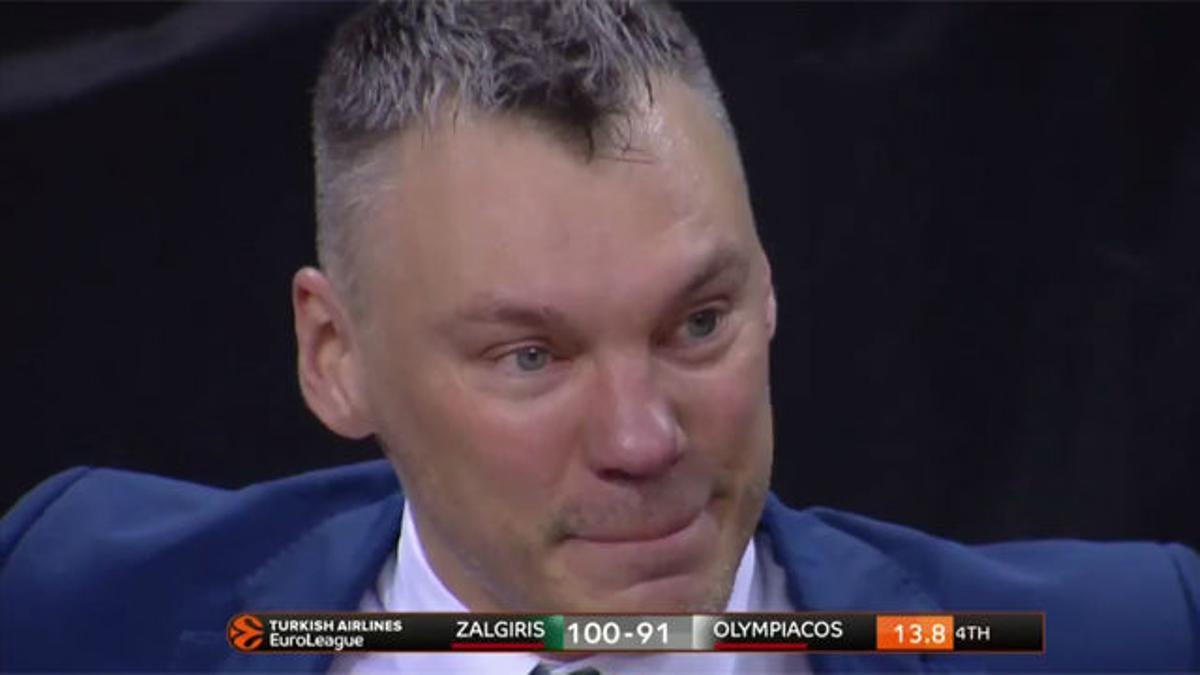 Las emocionantes lágrmas de Jasikevicius al meter al Zalguiris en la Final Four