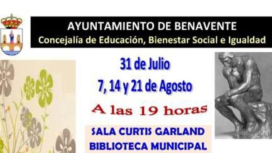 Cartel de los Cafés Filosóficos de Benavente.