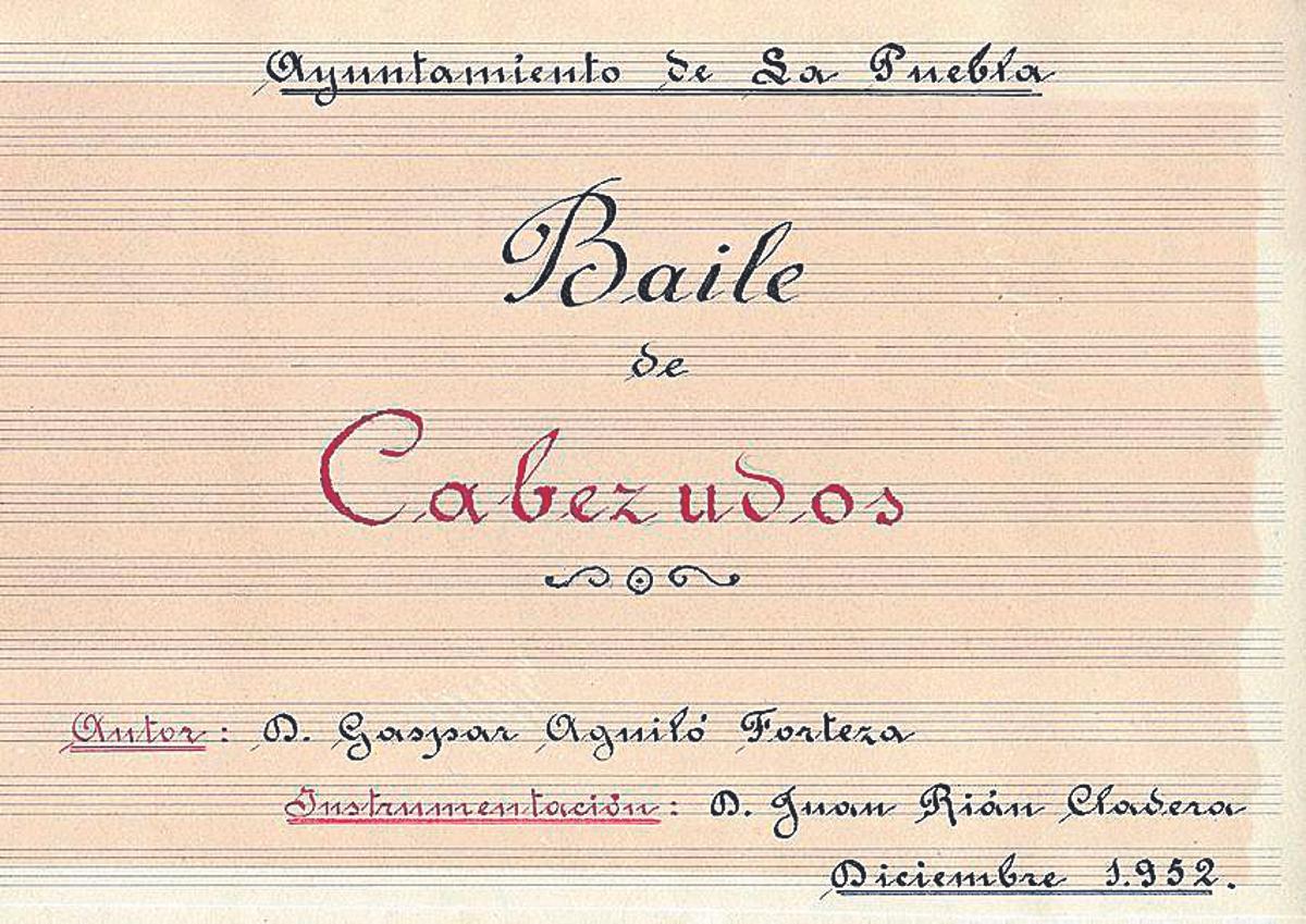 Portada de la partitura del Ball dels Caparrots, una de sus composiciones más populares.