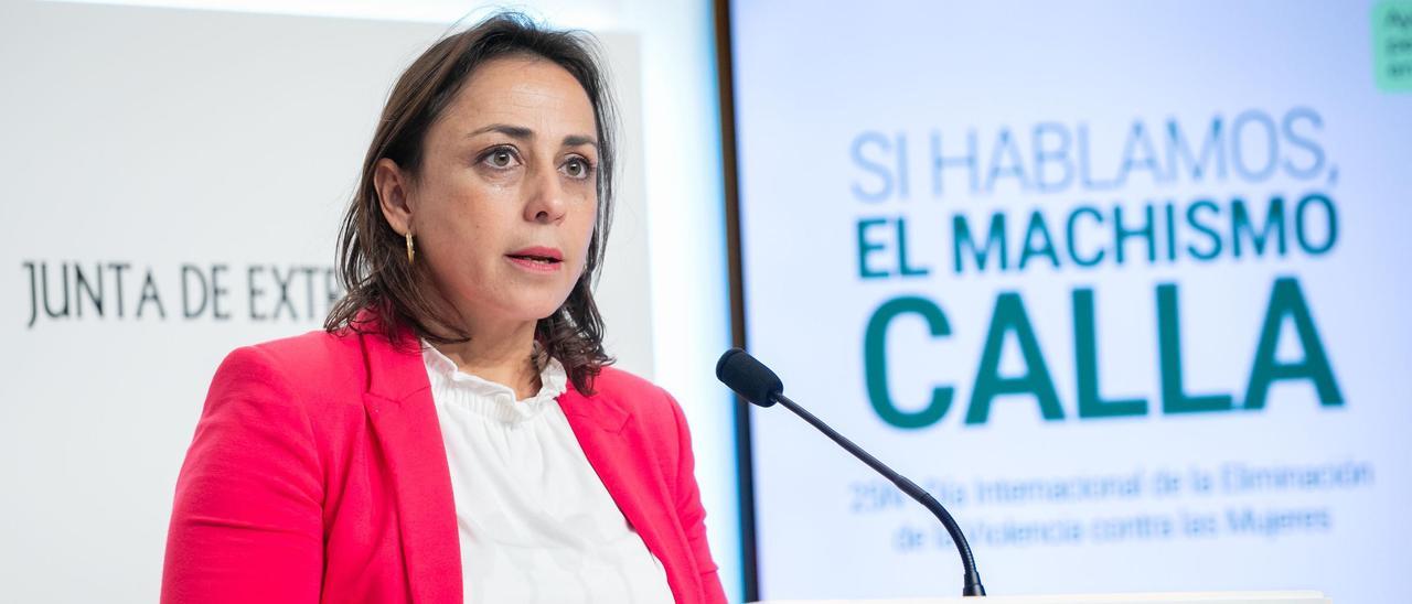 La secretaria general de Igualdad, Ara Sánchez, este martes en Mérida.