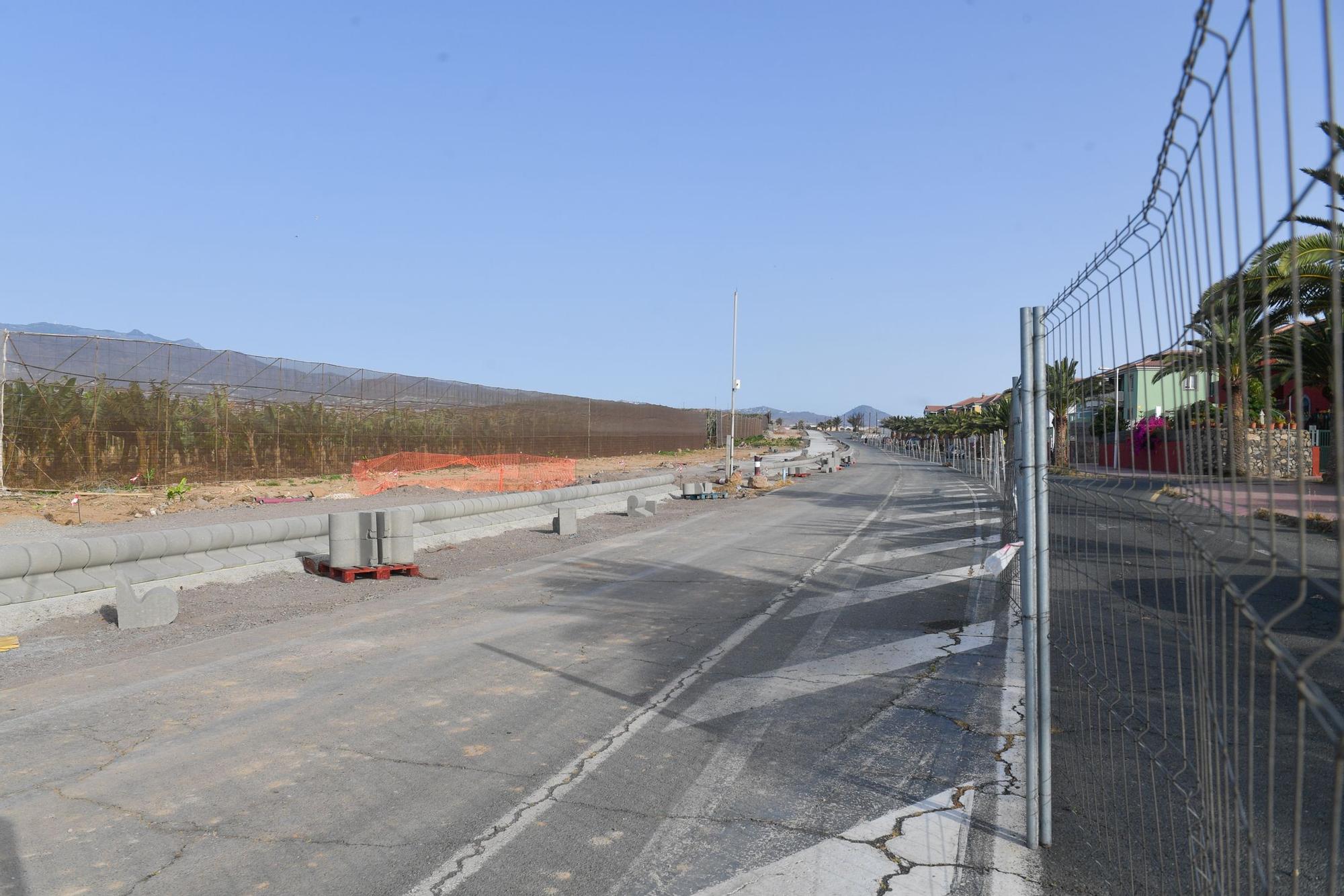 Así está el ensanche de la carretera de Melenara (02/07/21)