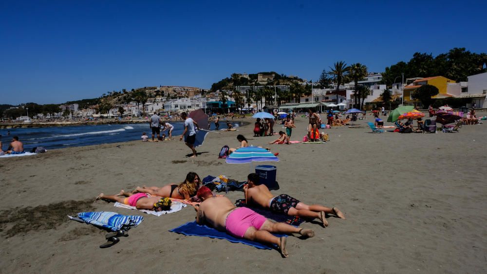 Mucho ambiente en las playas este domingo