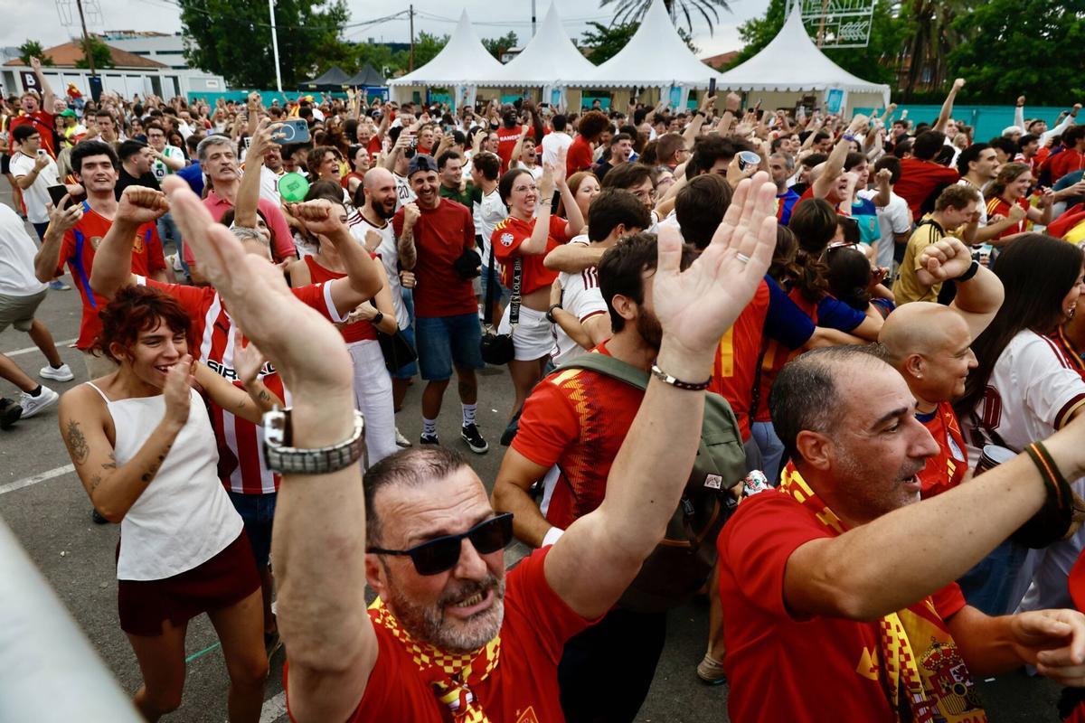 Así se vivió el partido de España contra Francia en Gijón Así se vivió el partido de España contra Francia en Gijón