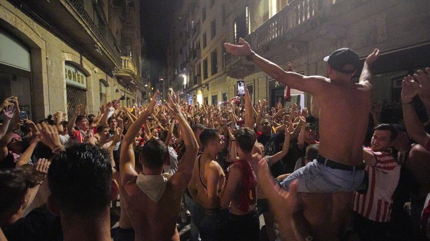 Així va celebrar l'ascens l'afició pels carrers de Girona