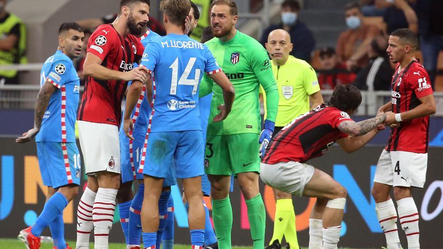 Escándalo en Champions: El Milan plantea denunciar al árbitro del partido contra el Atlético