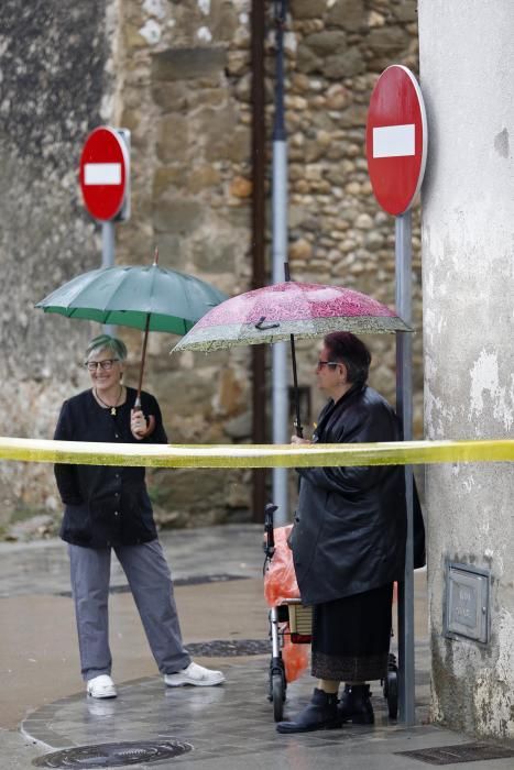 Mig miler de persones desafien el feixisme i la pluja a Verges