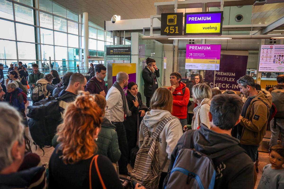 Kaos el tercer día de huelga del handling de Iberia