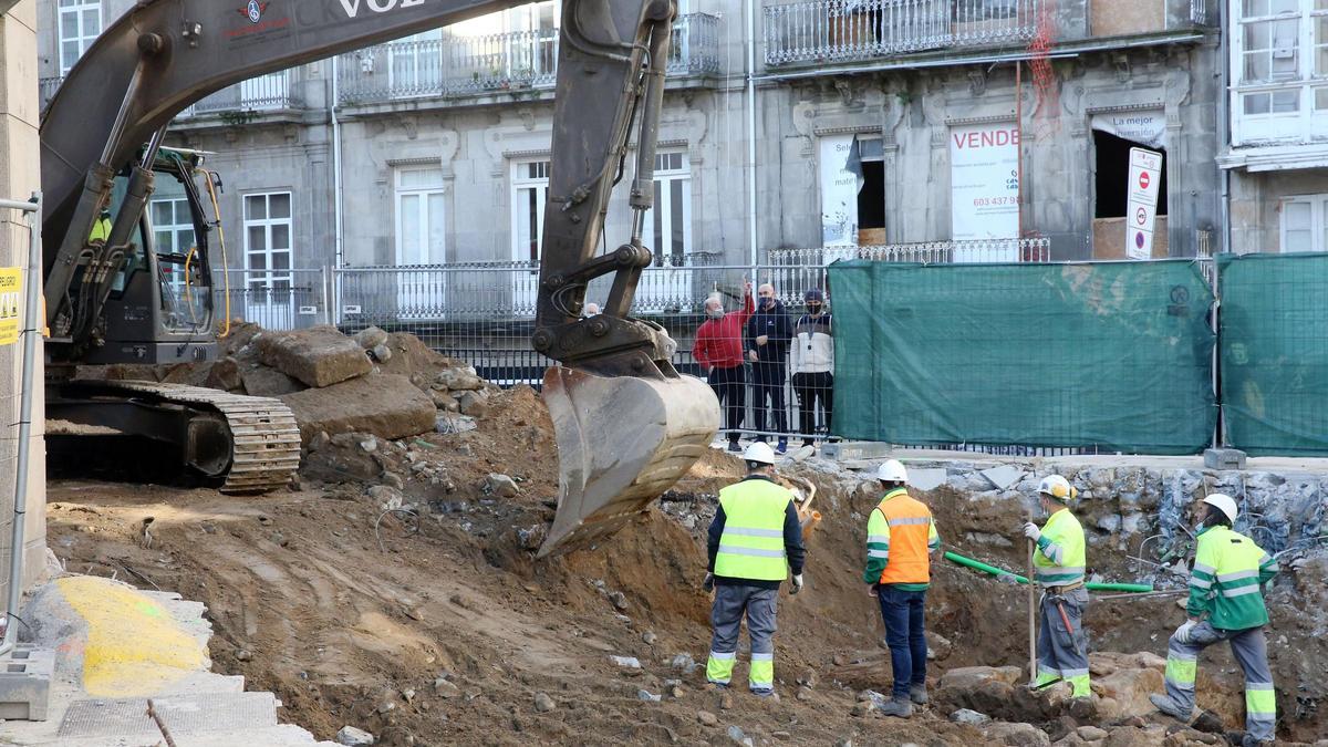 Obras de construcción del túnel a la altura de Elduayen