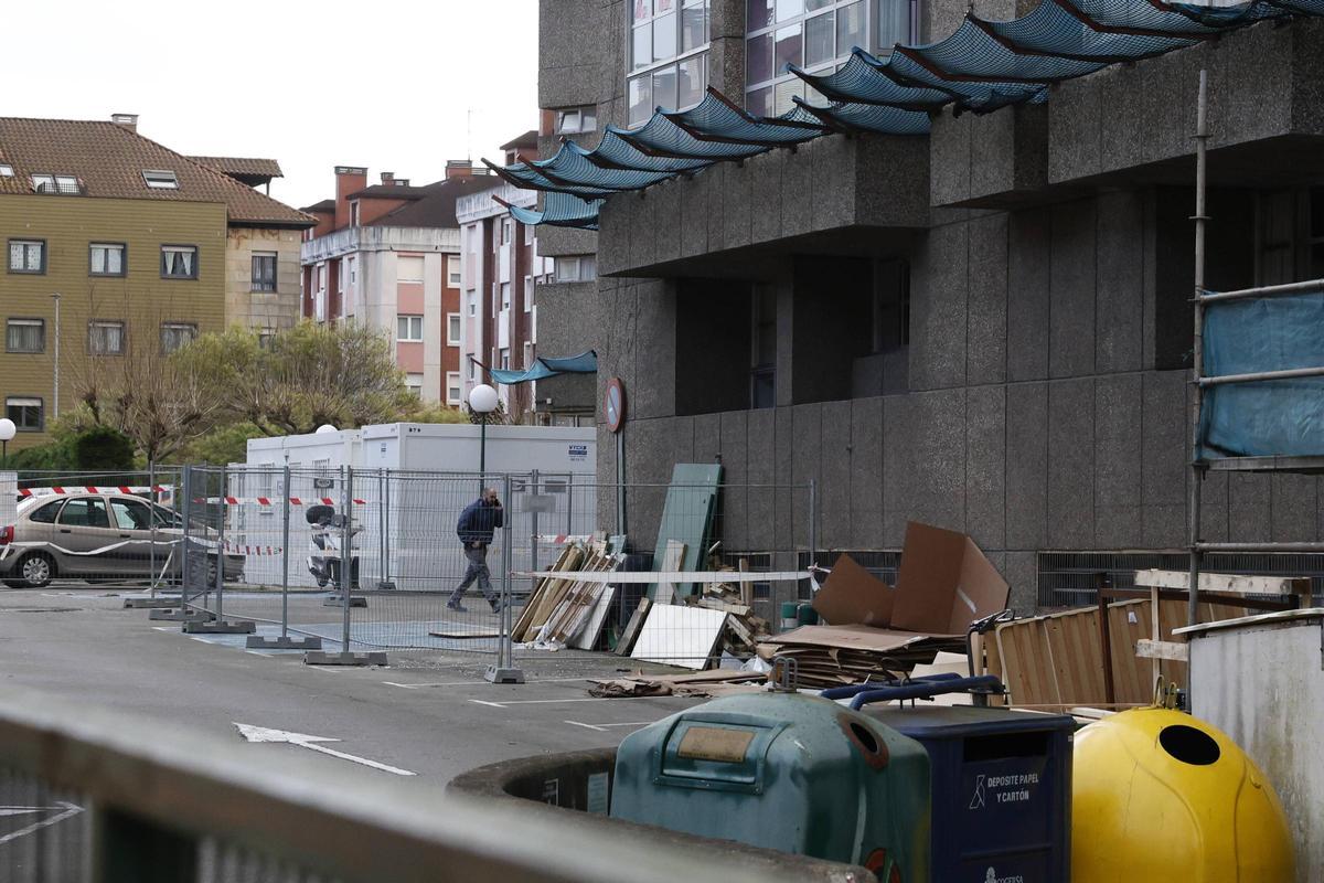 Los preparativos para la obra de la residencia Mixta de Gijón, en imágenes