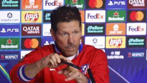 Diego Simeone, en la rueda de prensa previa al Atlético-Tottenham