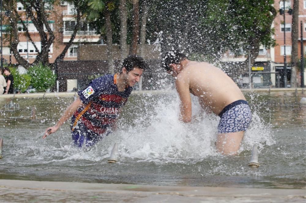 Celebración del título de Liga del Barcelona en Murcia