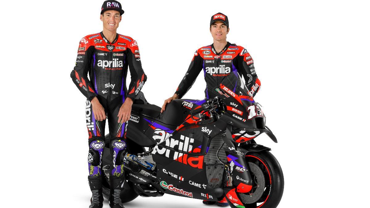 Aleix Espargaró y Maverick Viñales, con la nueva Aprilia