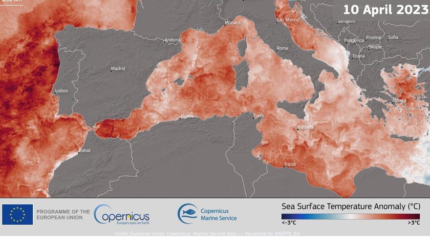 Alerta climática: los mares españoles ya están en abril 3 grados por encima  de lo normal - Información