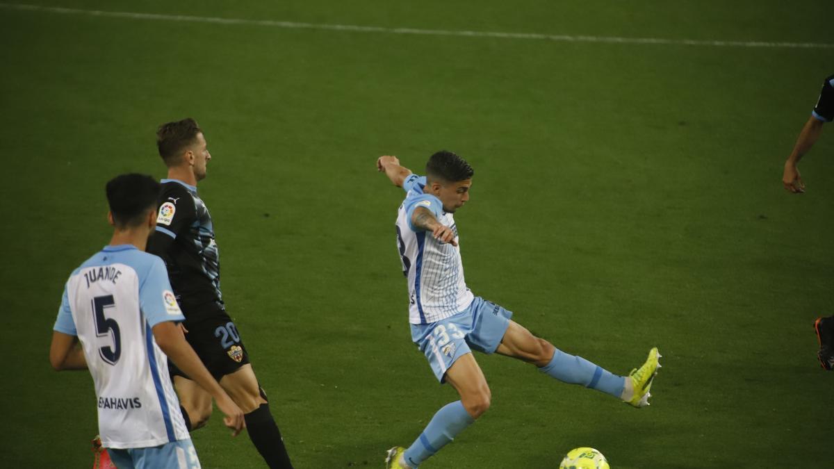 Partido de la Liga Smartbank entre el Málaga CF y el Almería