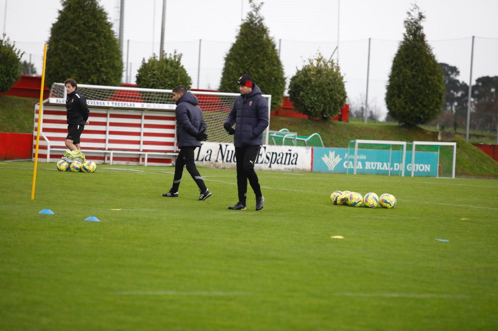 En imágenes: Entrenamiento del Sporting en Mareo