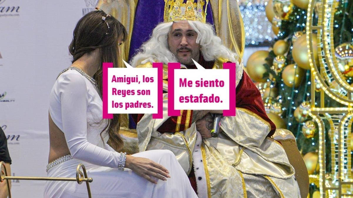 Kiko Rivera y Fani Carbajo haciendo de Reyes Magos