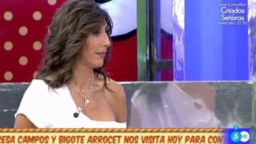 Paz Padilla durante el programa &#039;Sálvame&#039;.