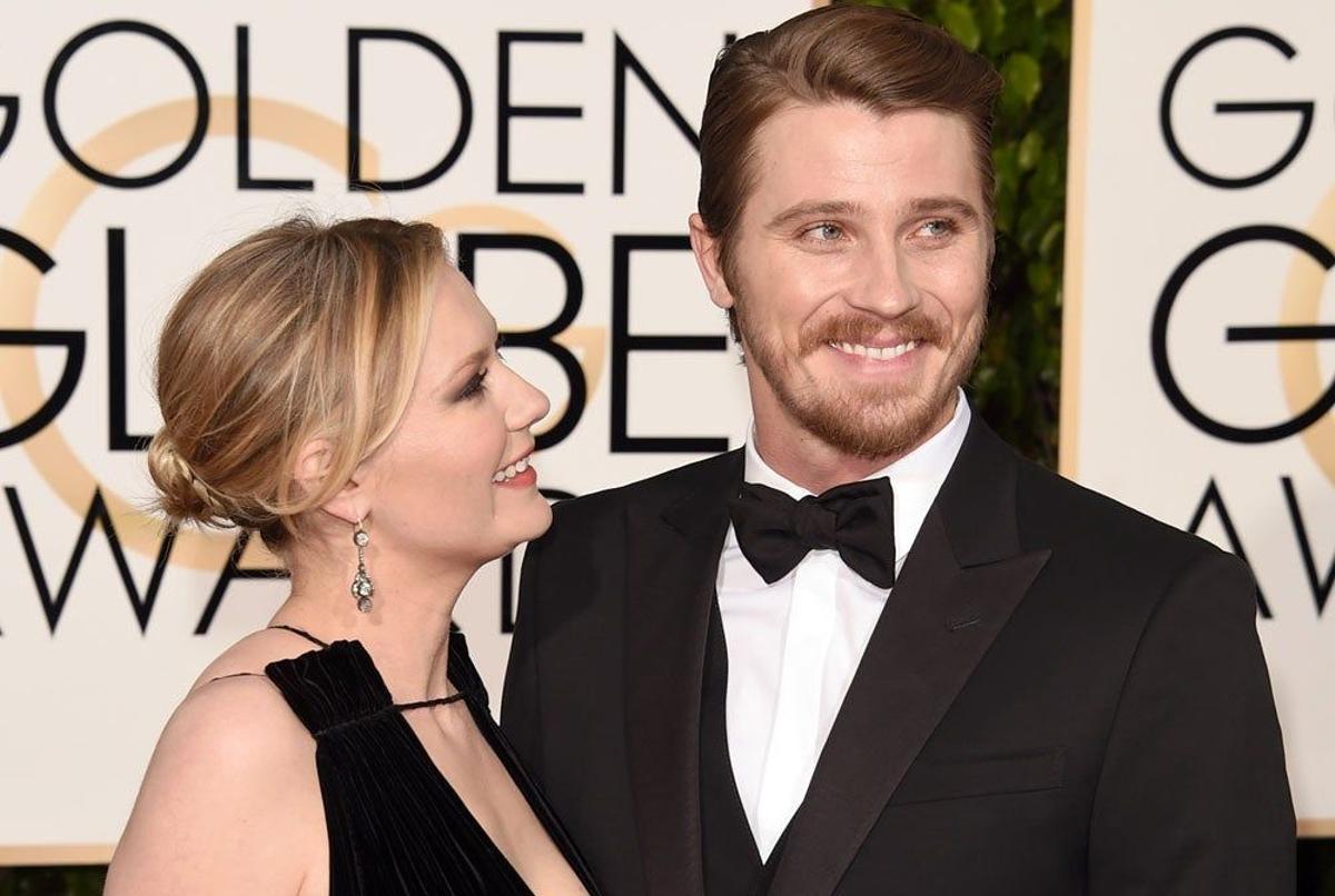 Kirsten Dunst y Garrett Hedlund, en la gala de los Globos de Oro de 2016