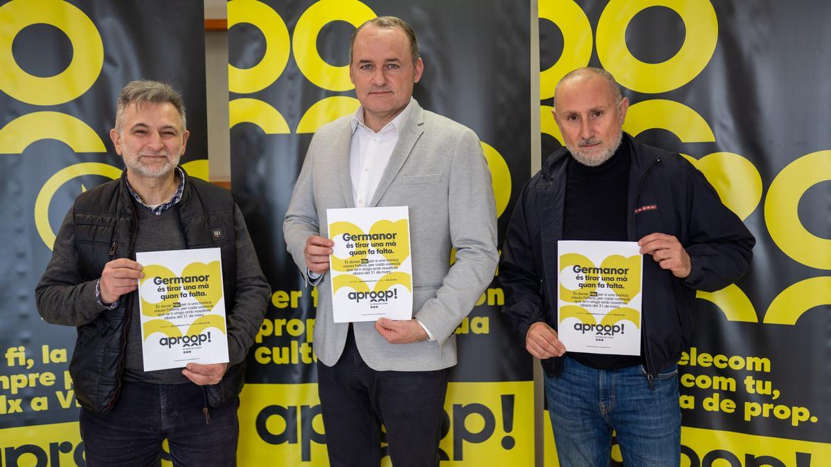 La campaña ‘Germanor’ recaudará beneficios para ASCIVA, PIROVAL y el Gremi d’Artistes Fallers.