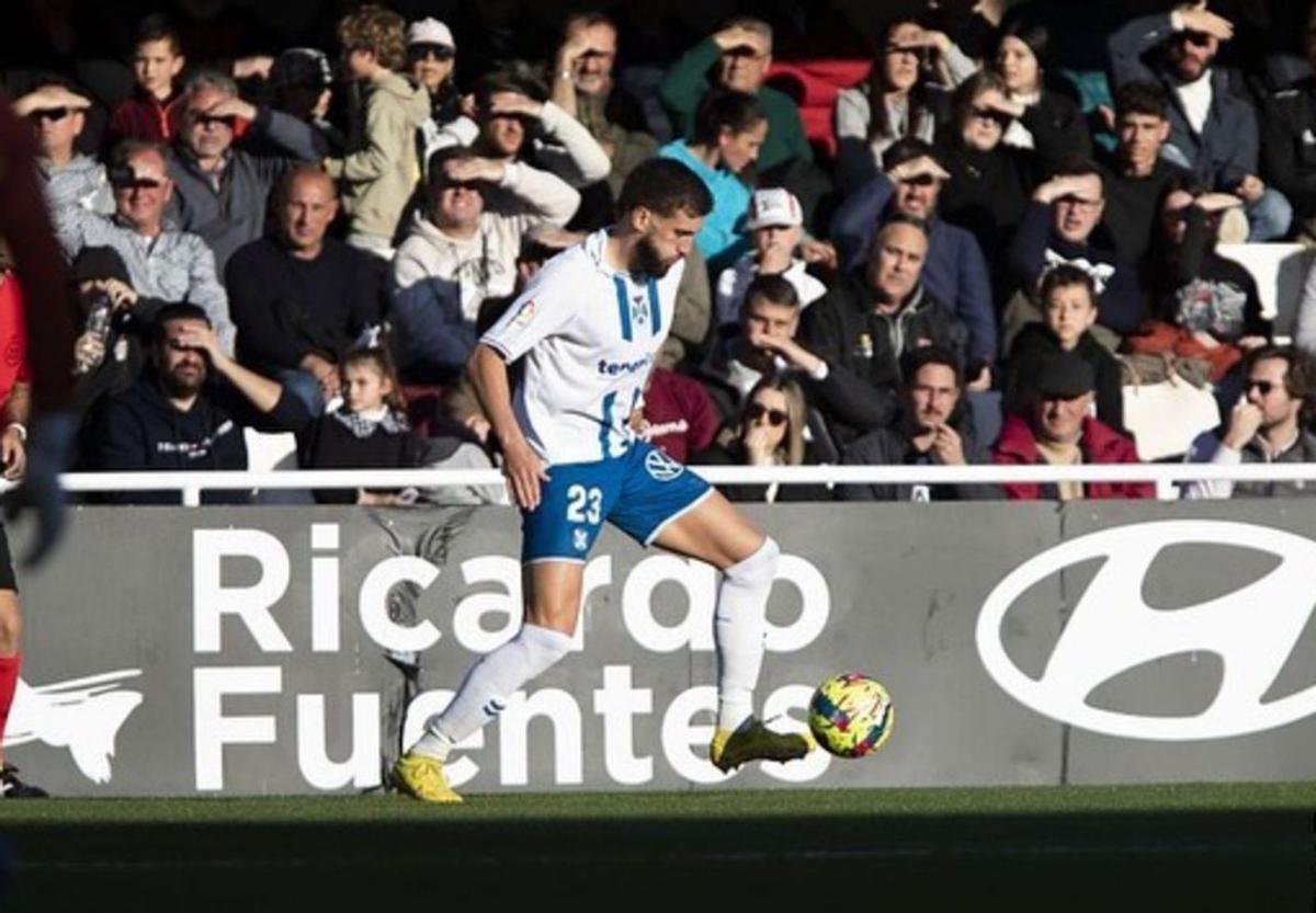 Nikola Sipcic, durante el partido disputado por el CD Tenerife en Cartagena. | | E.D.