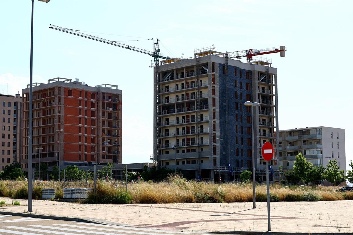Edificios de viviendas en construcción en Arcosur, esta pasada semana.
