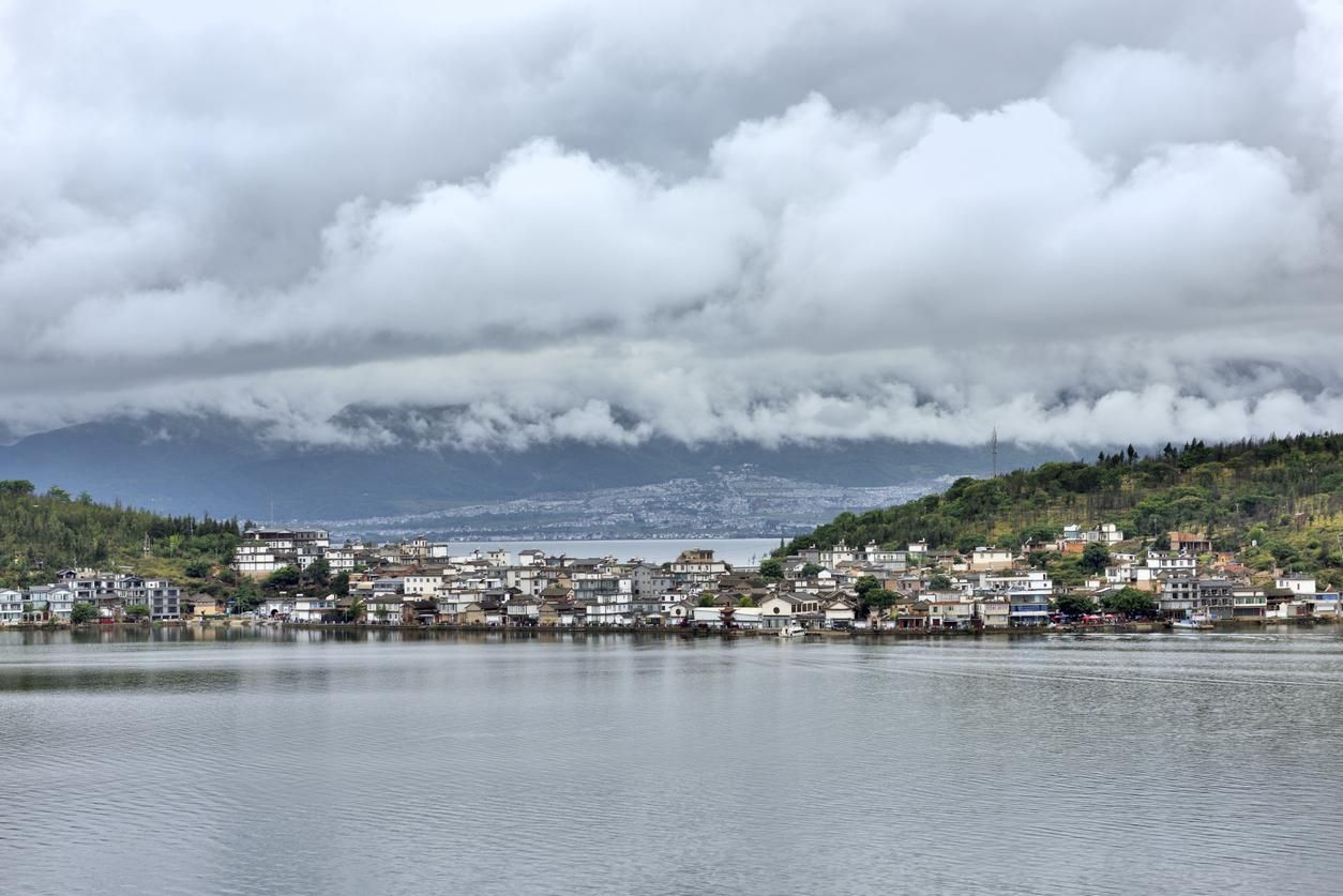 Lago Erhai en Dali, provincia de Yunnan