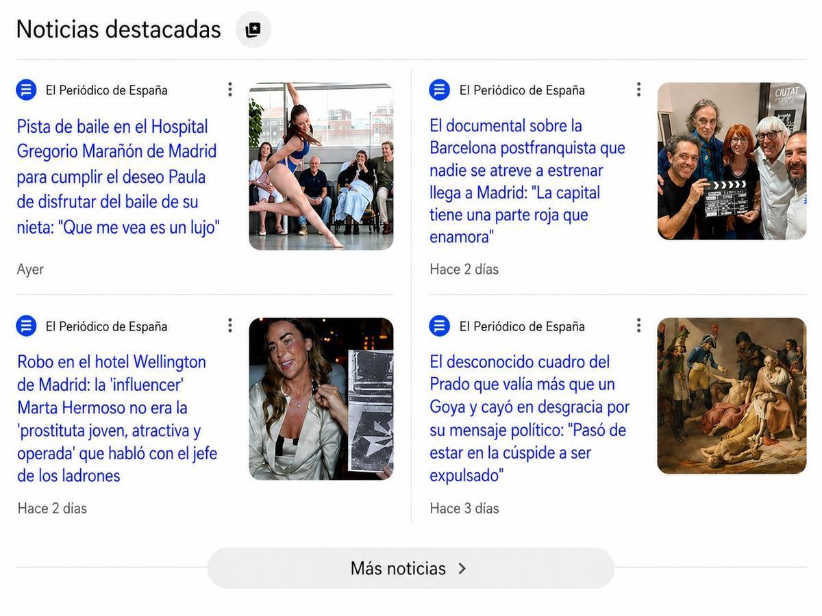 Noticias destacadas de EL PERIÓDICO DE ESPAÑA.