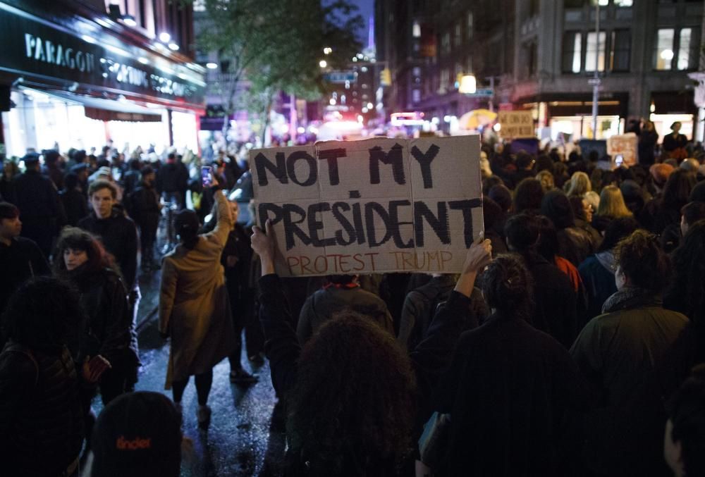 PROTESTA POR RESULTADO ELECTORAL EN NUEVA YORK