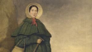 Pioneer fossil collector of Lyme Regis, Dorset. Oil painting by an unknown artist, before 1842. Golden Cap is visible in the background. Held at the Natural History Museum, London.

Mary Anning, pionera de la paleontologia (Museu d’Història Natural de Londres)