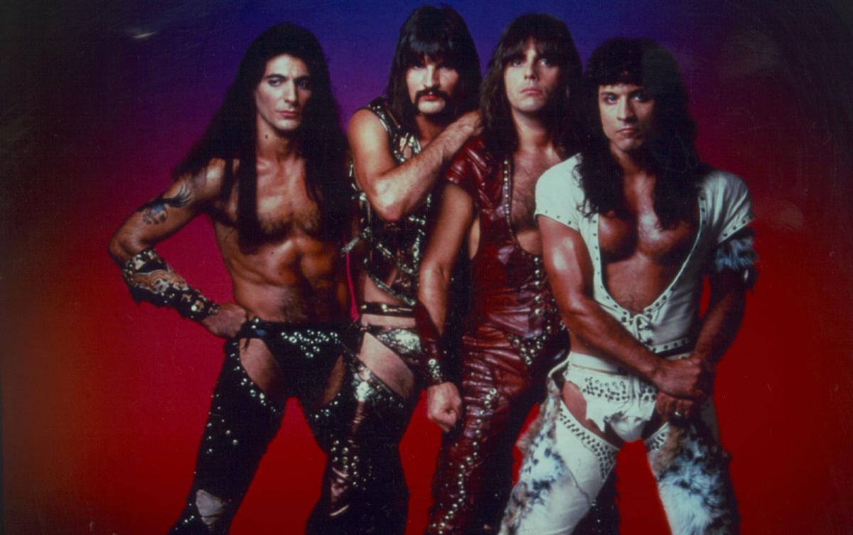 La banda estadounidense de heavy metal Manowar (1984). 
