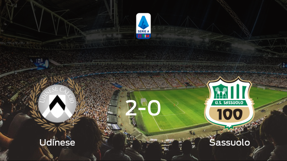 El Udinese consigue la victoria en casa ante el Sassuolo (2-0)