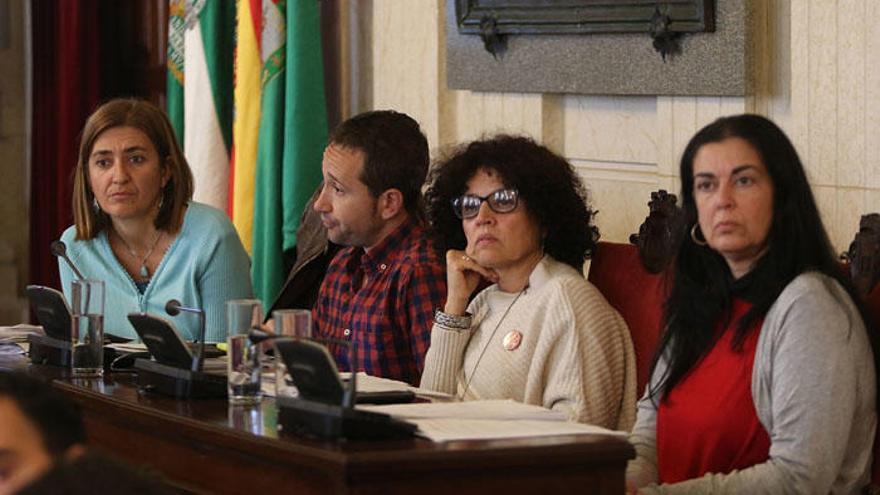 Torralbo, Espinosa y Jiménez durante un pleno.