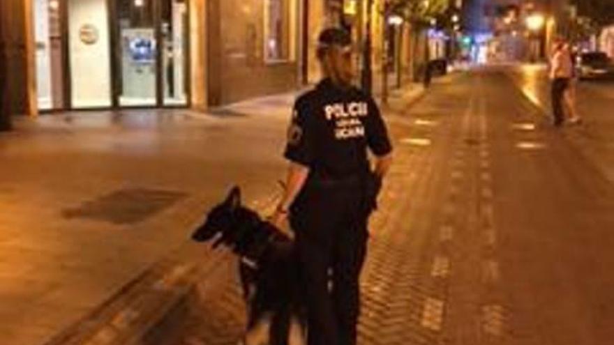 El perro y la agente de la Unidad Canina de la Policía Local de Castelló.