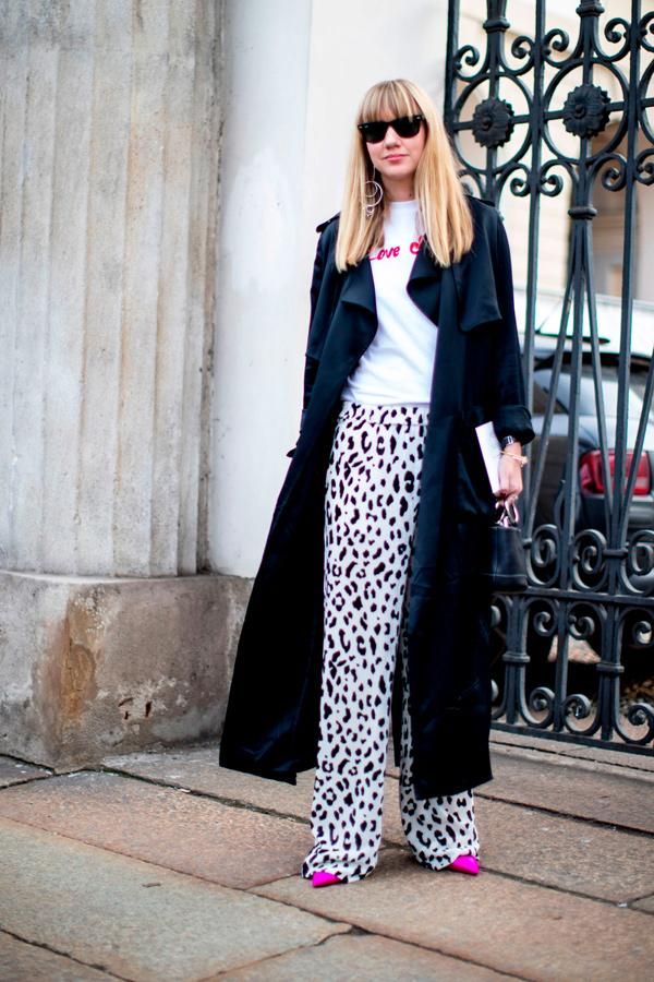 Milán Fashion Week: el pantalón 'oversize' estampado