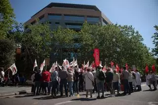Protestas de los sindicatos contra la conselleria de Sanitat