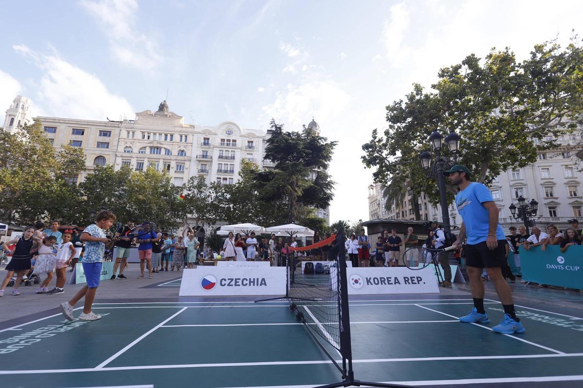 Fiesta del tenis en València por la Copa Davis
