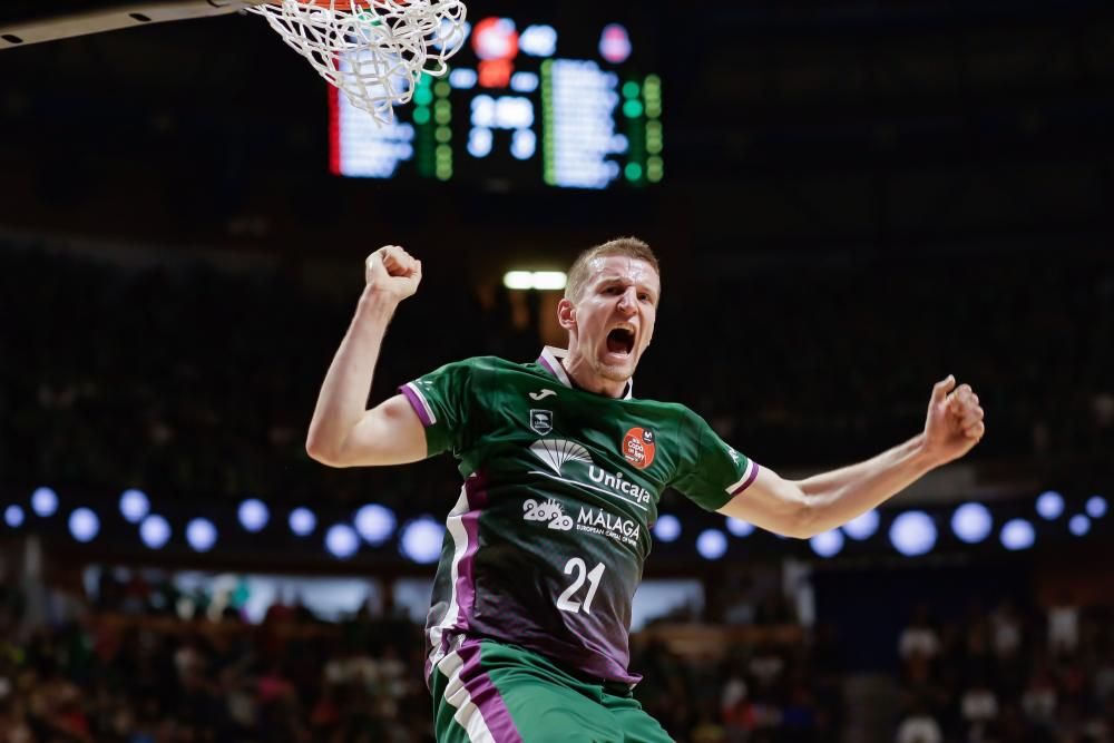 Victoria del Unicaja ante el Zaragoza en la Copa del Rey 2020.