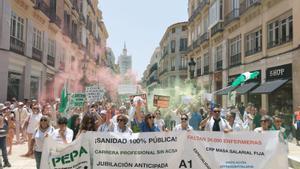 Primera manifestación de PEPA en el centro Málaga