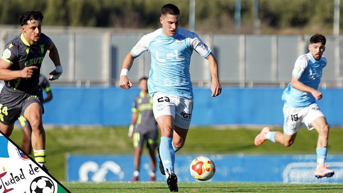 Lance del encuentro entre el Ciudad de Lucena y el Ceuta B en el feudo celeste.