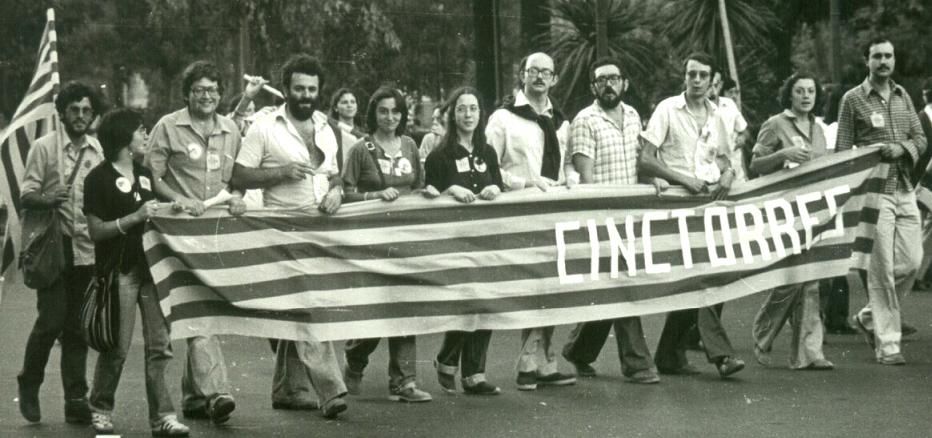 Participando en una movilización.