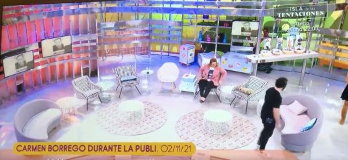 Carlota Corredera, protagonista por casi romper una silla en Sálvame